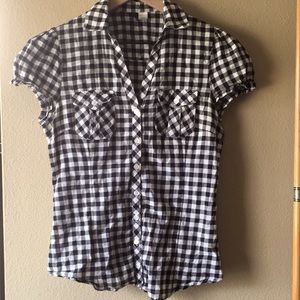 Divided H&M Gingham Cotton Shirt